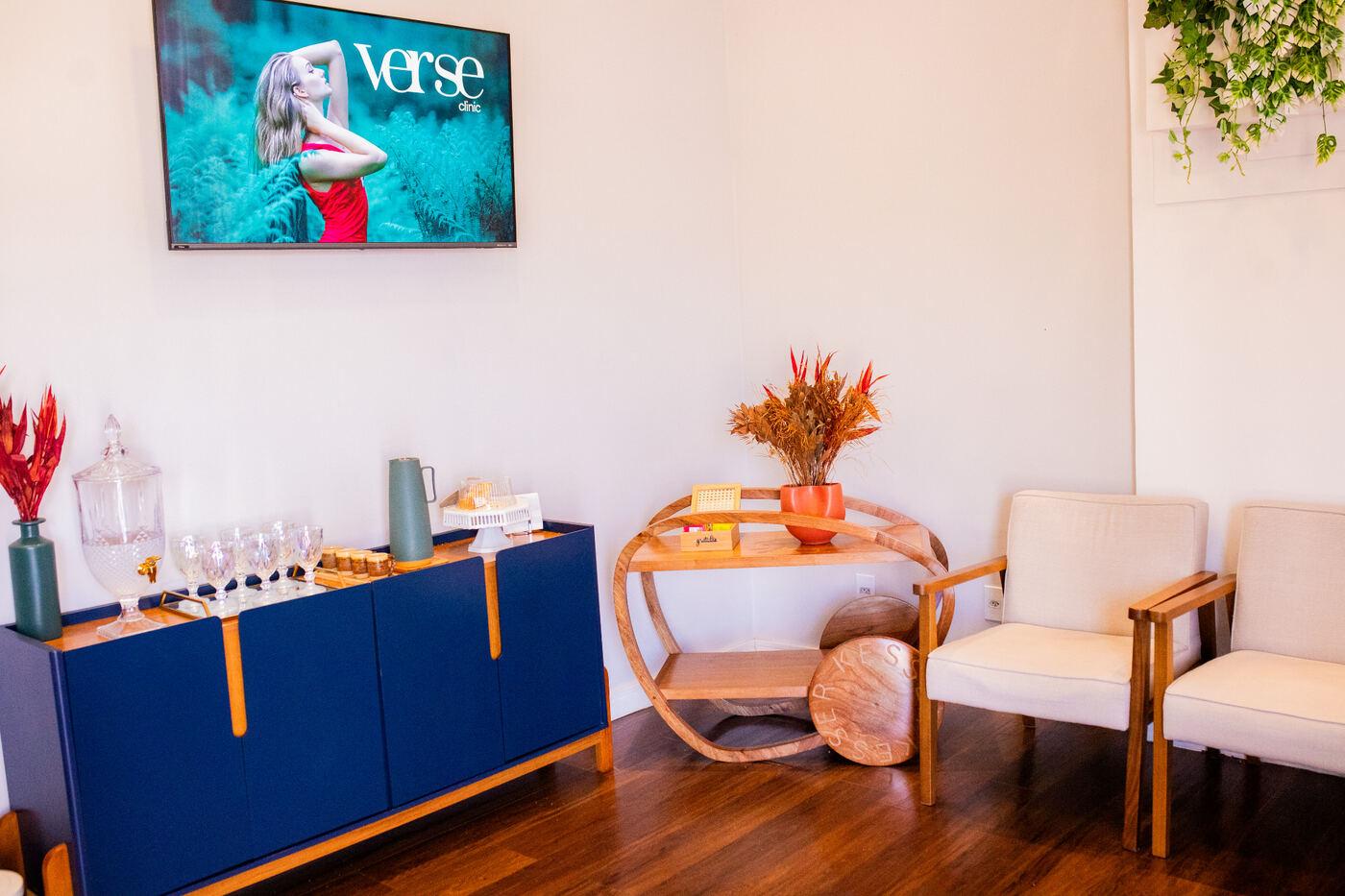 Ambiente de acolhimento da Verse Clinic